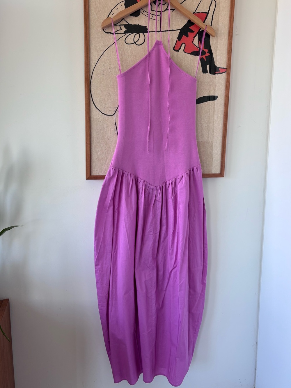 Pink Zara Halter Midi Dress